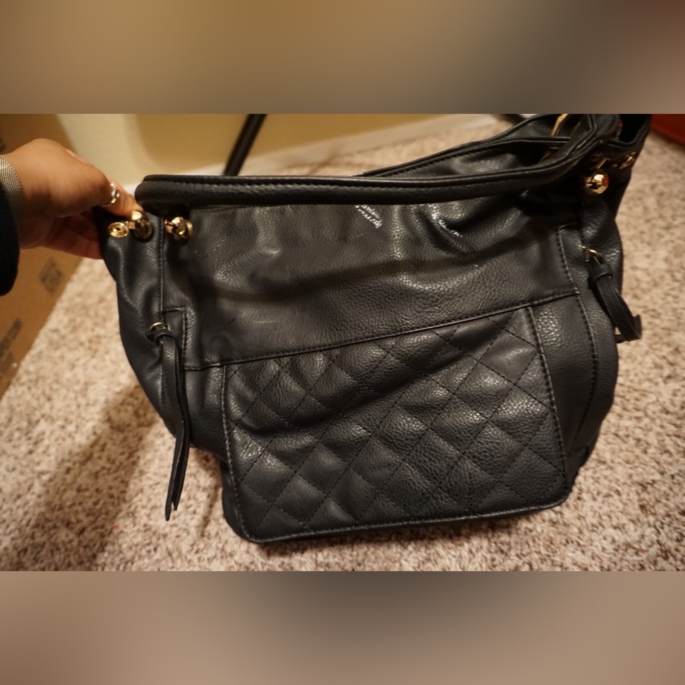 Black Quilted Shoulder Bag